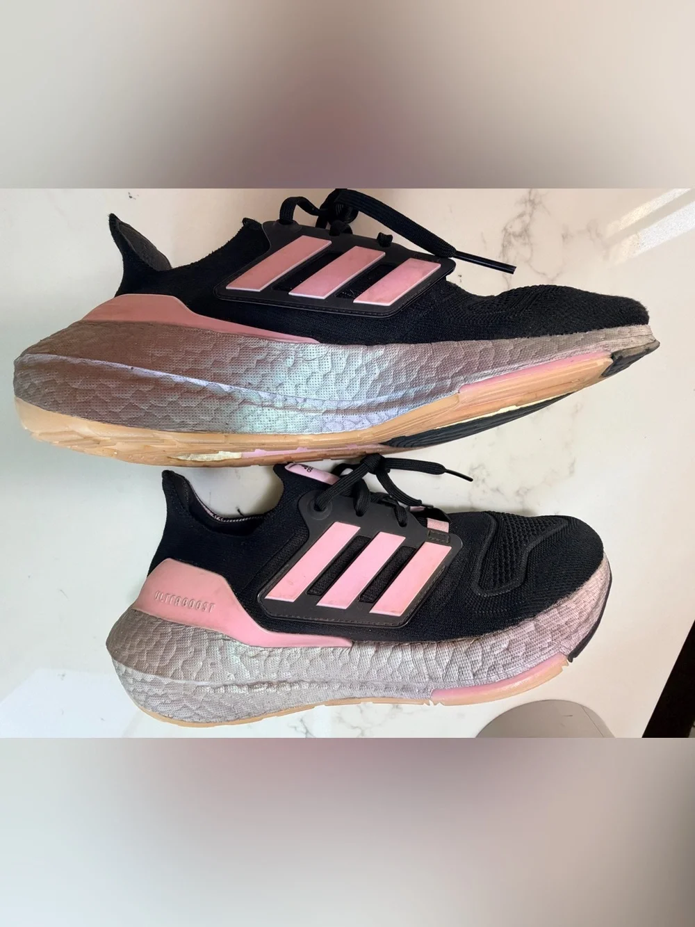 adidas Boost Running Shoes Black Pink Women’s Size 11